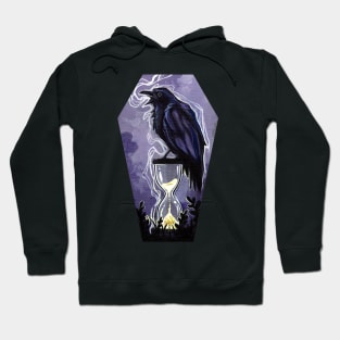 Raven and the Sands of Time Coffin Hoodie